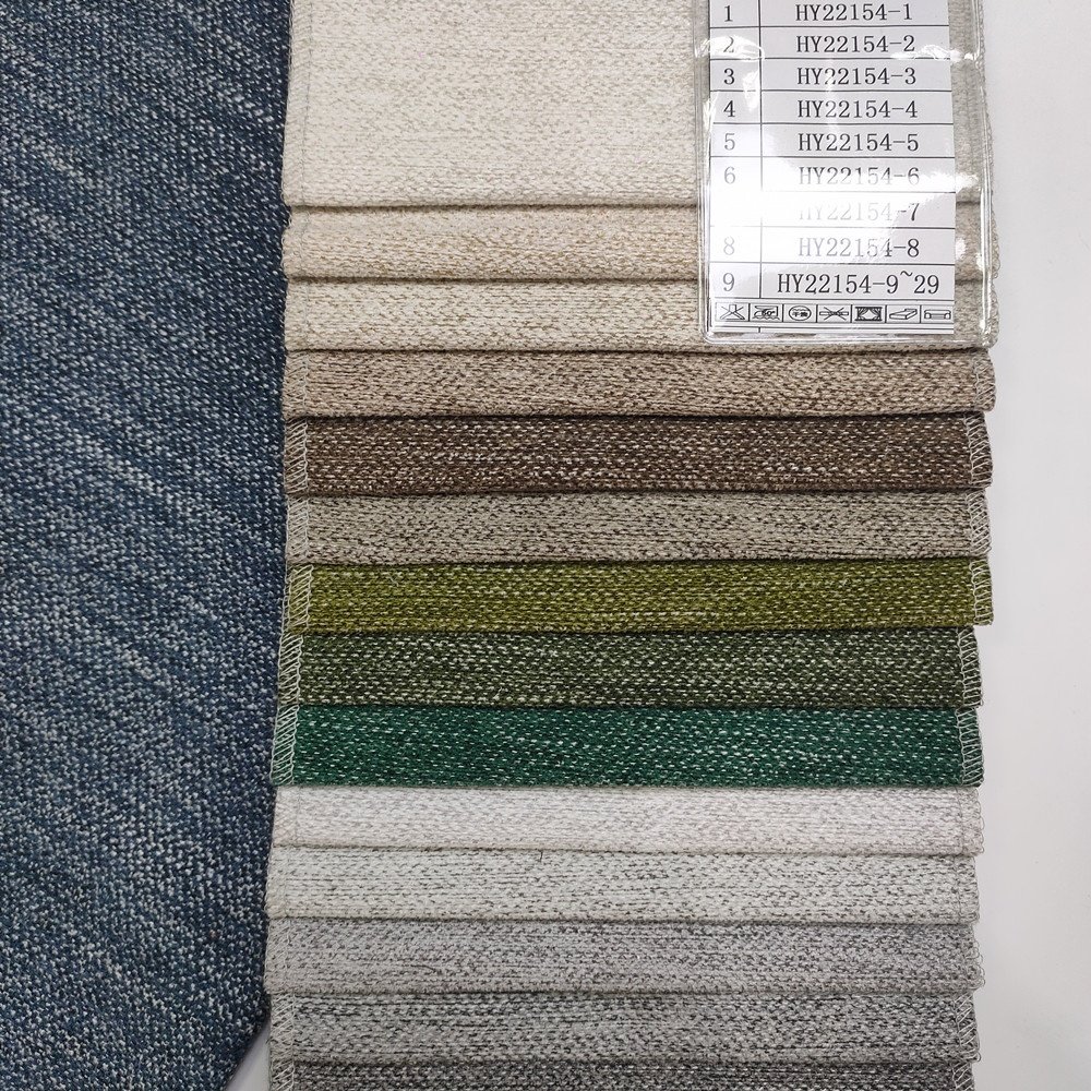 Hot selling modern style hemp fabric 100% polyester imitation linen look fabric for sofa