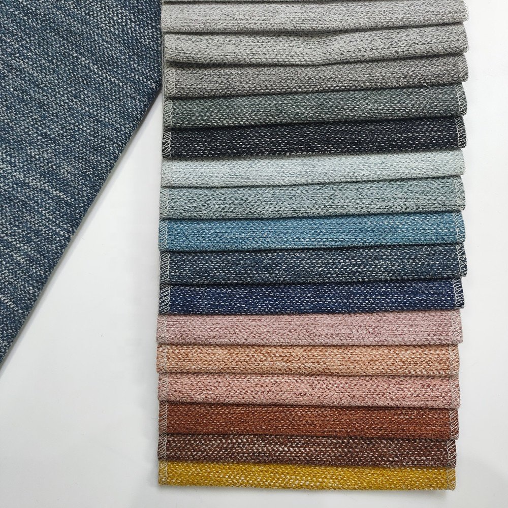 Hot selling modern style hemp fabric 100% polyester imitation linen look fabric for sofa