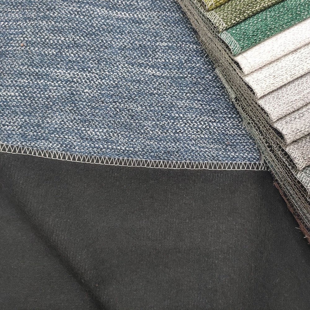 Hot selling modern style hemp fabric 100% polyester imitation linen look fabric for sofa