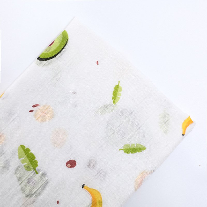 custom print wholesale double gauze bamboo cotton muslin baby fabric for muslin baby blanket
