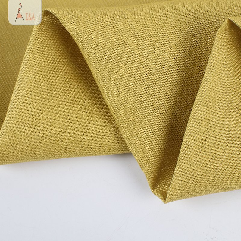In stock soft Enzyme wash plain dyed stone washed suit 100% linen fabric for garment
