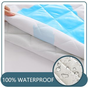 Premium Hypoallergenic Unbleached Bamboo Terry Quilted Baby Crib Waterproof Mattress cover Baby cot Protector With TPU