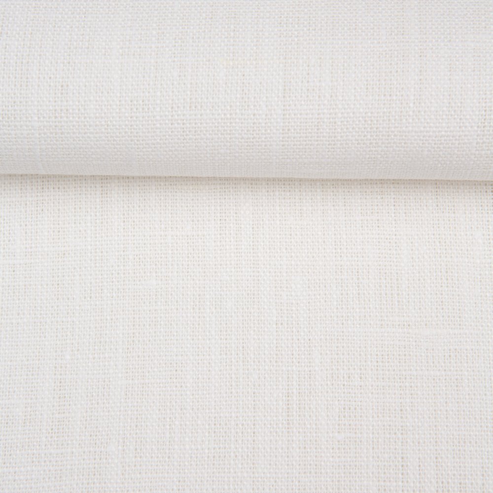 250 GSM 100% Linen Woven Softened Fabric Optical White High Quality Breathable Clothing Fabric Printed Wholesale Shirts Dresses