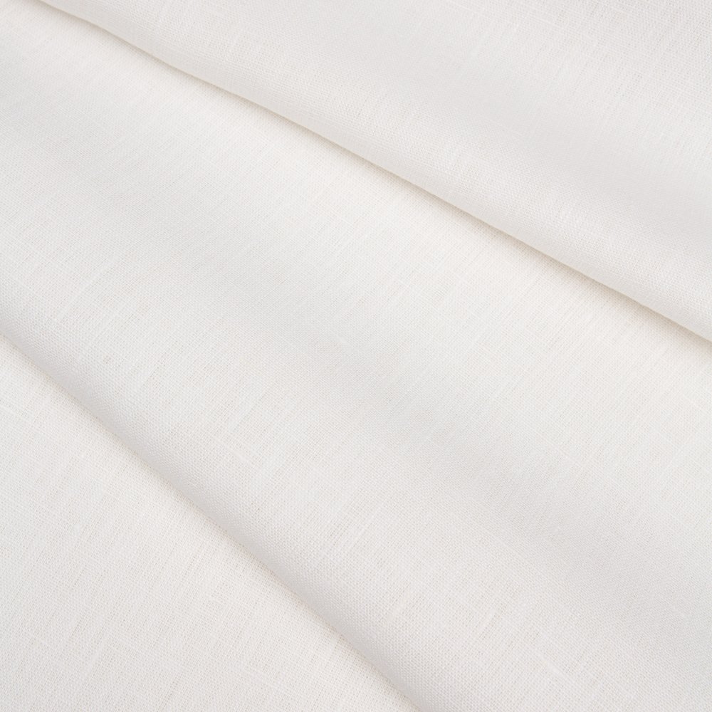 250 GSM 100% Linen Woven Softened Fabric Optical White High Quality Breathable Clothing Fabric Printed Wholesale Shirts Dresses