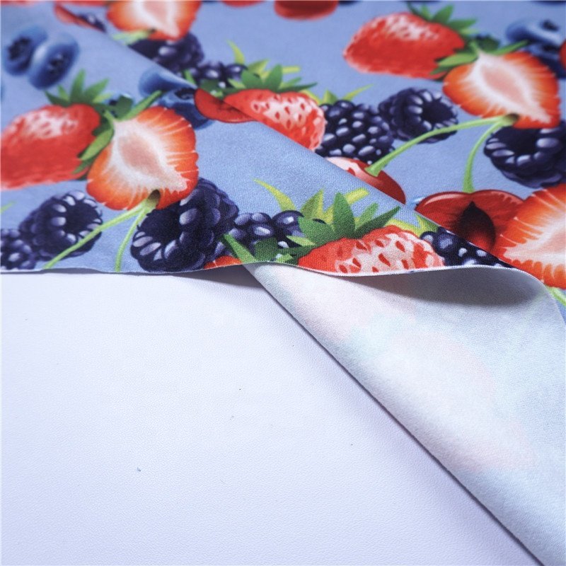 Super Sofr cheap price digital printed double sided brushed polyester DBP fabric for clothing 250GSM
