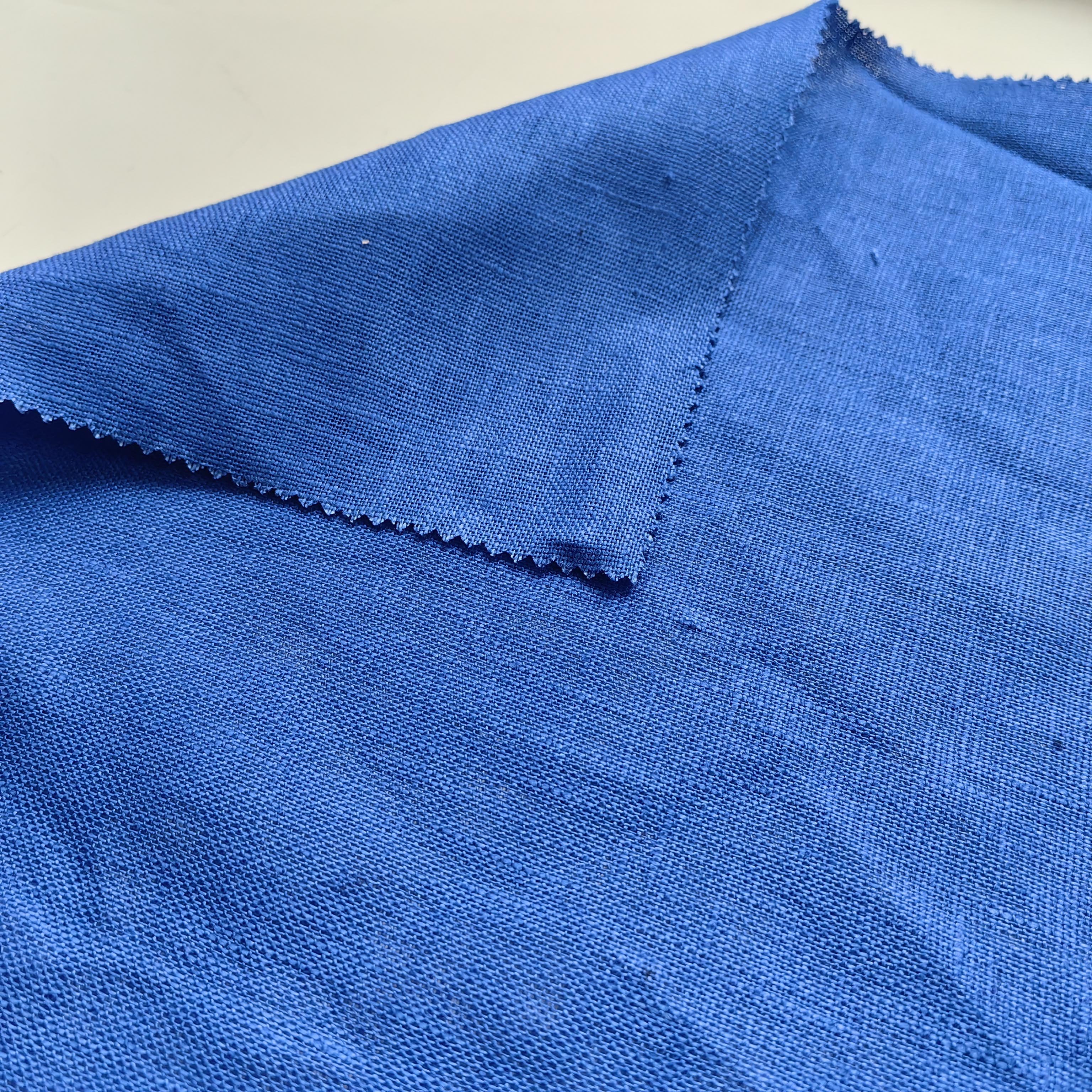 Hot Selling high quality 100% pure linen dyed fabric