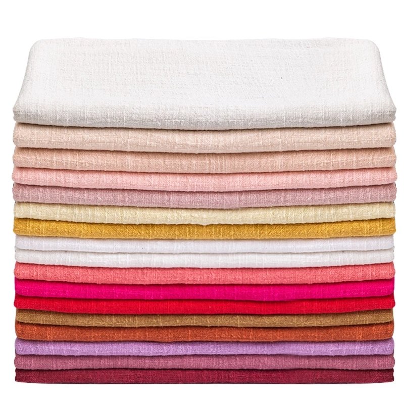 Wholesale custom pastel linen fabric material linen mat upholstery fabric for curtain sheets