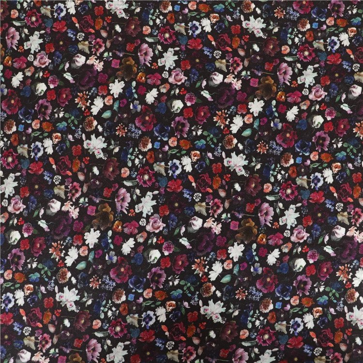 Digital Printing 95% Bamboo Fiber 5% Spandex Knitted Plain Weave Fabric