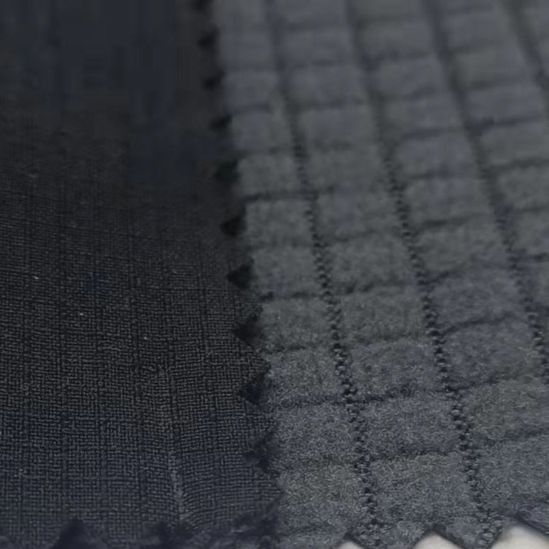 Home Textile Ripstop Checker Fabric Plain Dyed Grid Jacquard Polar Fleece 100% Polyester Polar Fleece Fabric Hiking Trousers