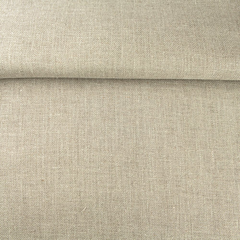 320 GSM 100% Linen Woven Herringbone Twill Weave Natural Soft Breathable Fabric Roll Home Use Wholesale Clothing Dresses Shirts