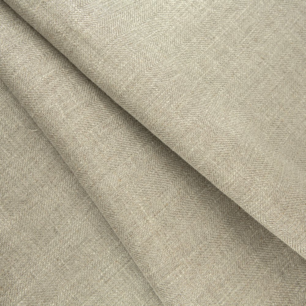 320 GSM 100% Linen Woven Herringbone Twill Weave Natural Soft Breathable Fabric Roll Home Use Wholesale Clothing Dresses Shirts