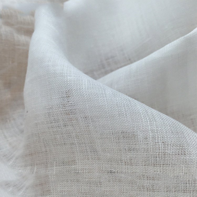 Factory cheap price woven liberty organic eco-friendly semi-bleached PFD 17s wholesale 100% linen fabric for clothing
