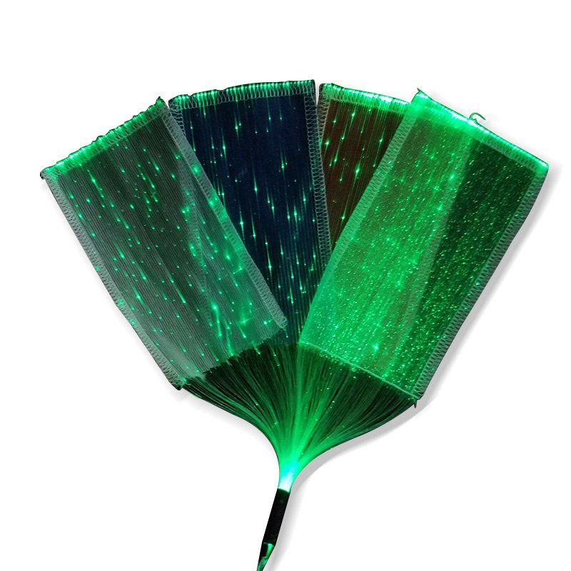 New Technical Electrically Conductive Carbon Fiber Optics Fabric with LED