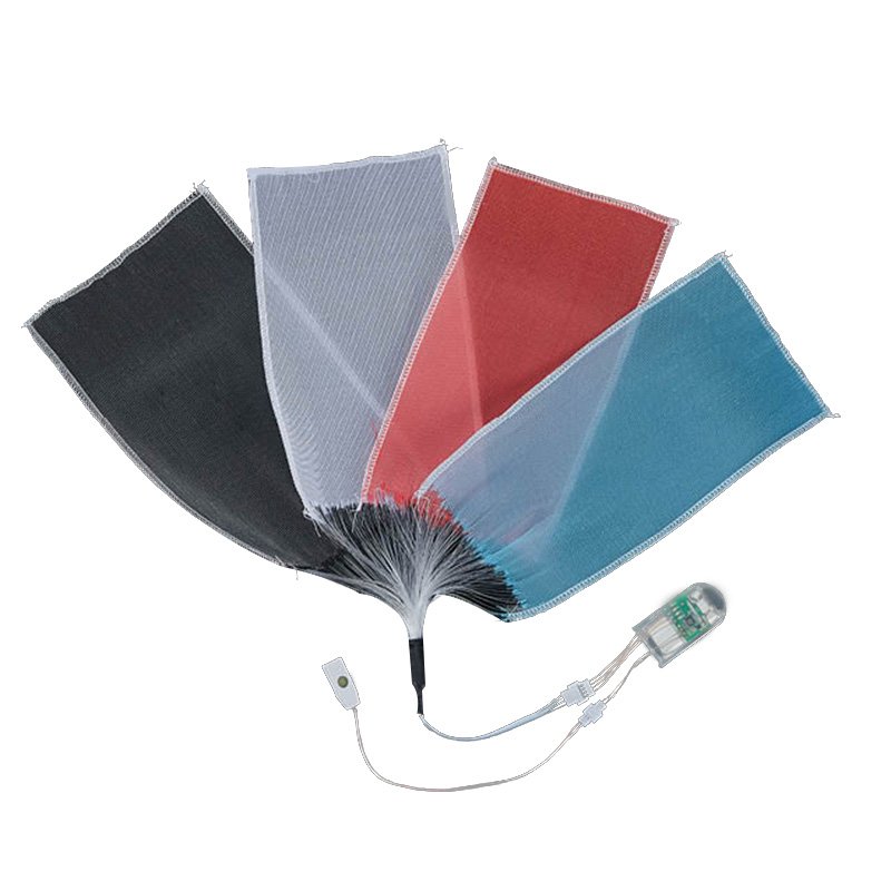 New Technical Electrically Conductive Carbon Fiber Optics Fabric with LED