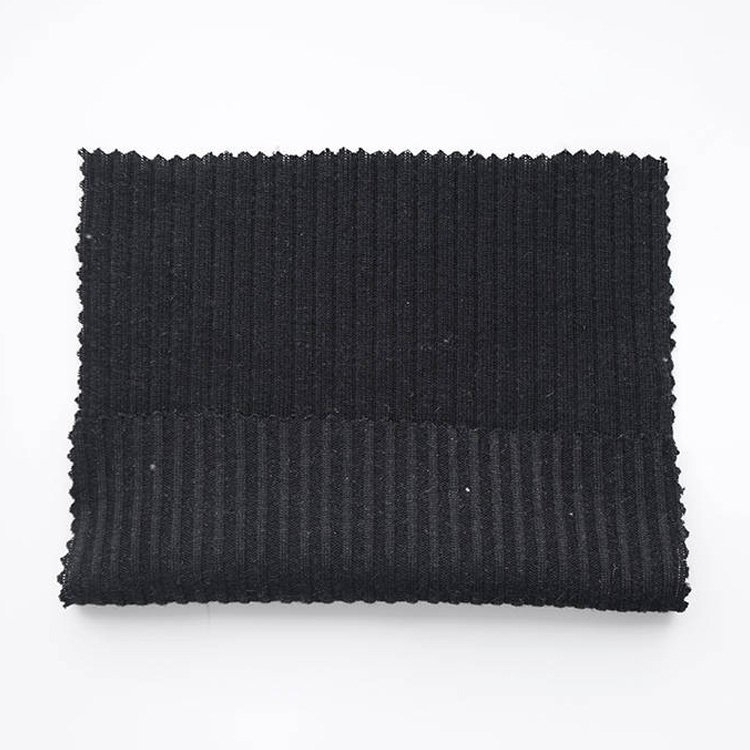 Winter warmth keeping high quality 280gsm knitting wool bamboo fiber blended acrylic ribbed fabric for casual wear women sweater