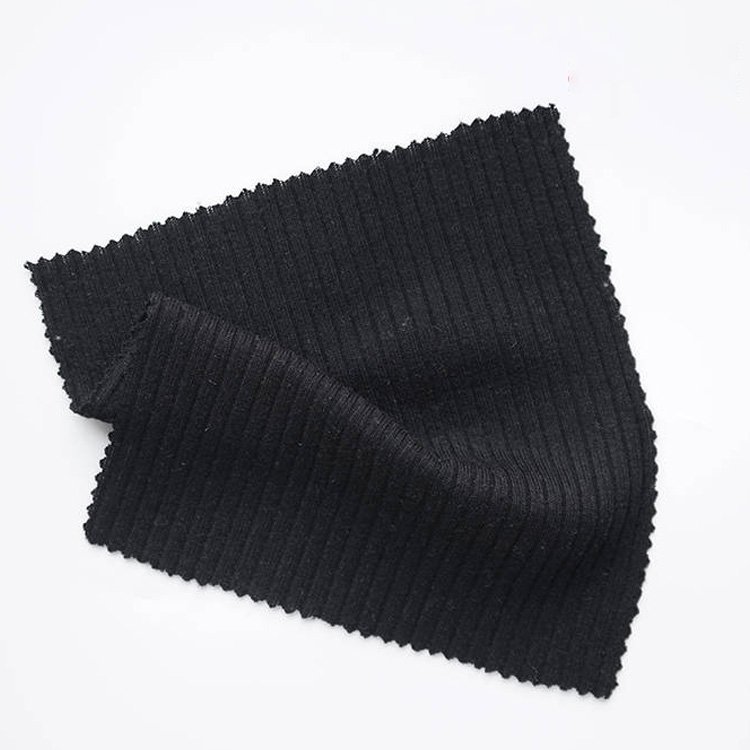 Winter warmth keeping high quality 280gsm knitting wool bamboo fiber blended acrylic ribbed fabric for casual wear women sweater