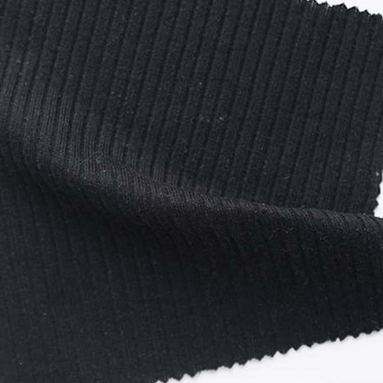 Winter warmth keeping high quality 280gsm knitting wool bamboo fiber blended acrylic ribbed fabric for casual wear women sweater