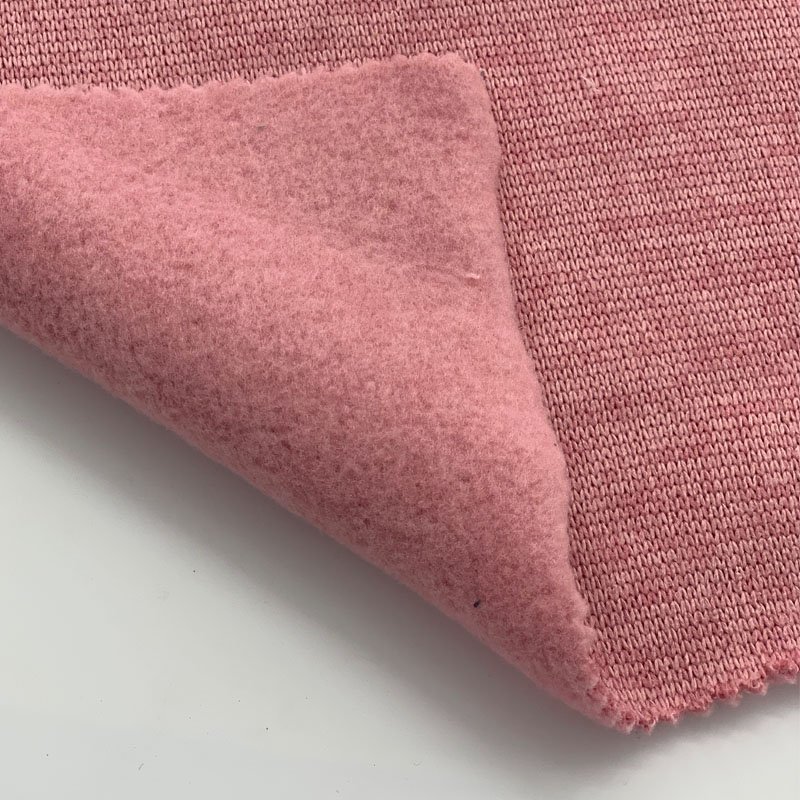 Textile Knit One Side brushed Polyester Fleece Hacci Fabric For Winter Pajamas