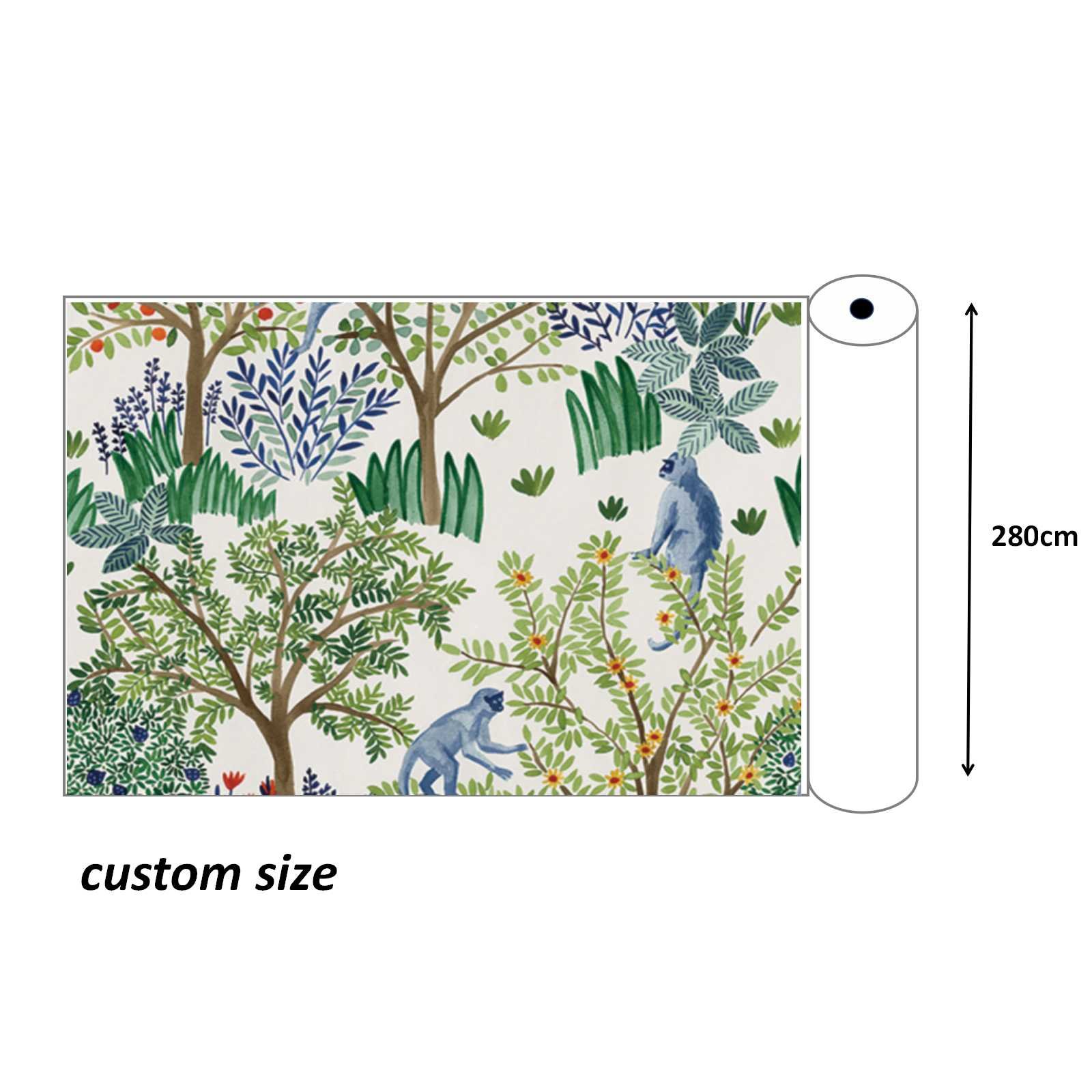 YF-CR12 Modern Home Wall Designs Decoration 3D Bedroom Animals Floral Mural Wallpaper For Kids Children's Room