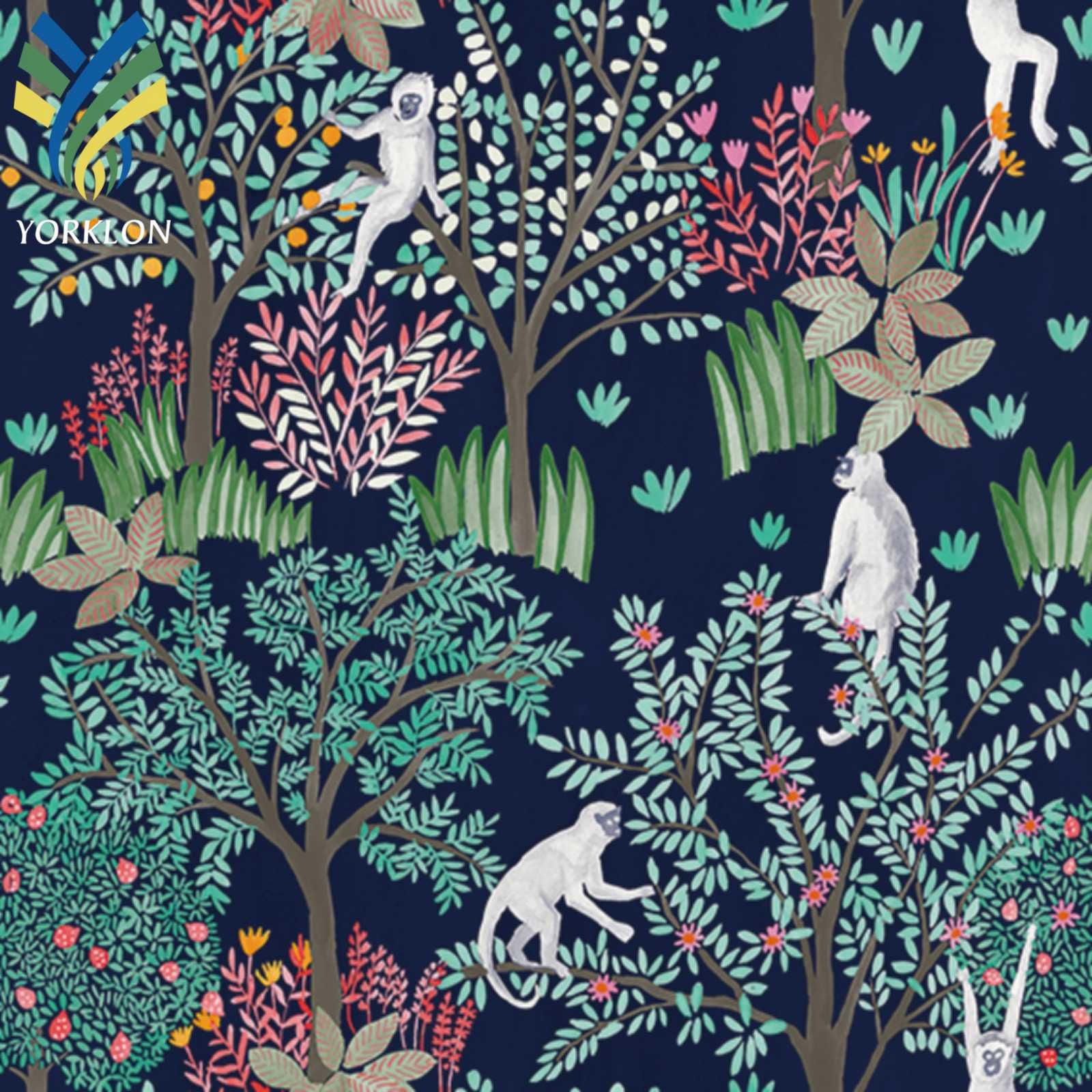 YF-CR12 Modern Home Wall Designs Decoration 3D Bedroom Animals Floral Mural Wallpaper For Kids Children's Room