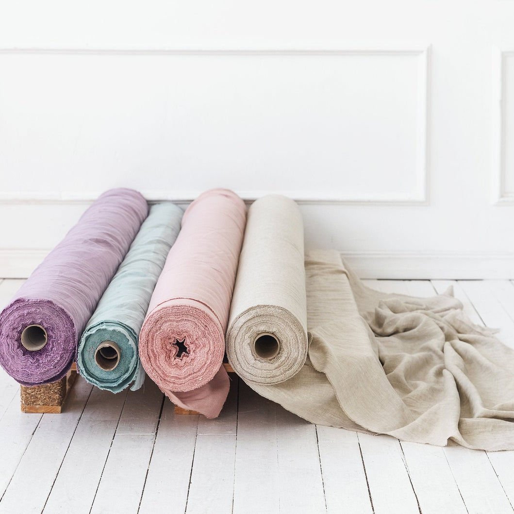 QDTEX Wholesale linen curtain fabric customized 280cm linen fabric for curtains linen