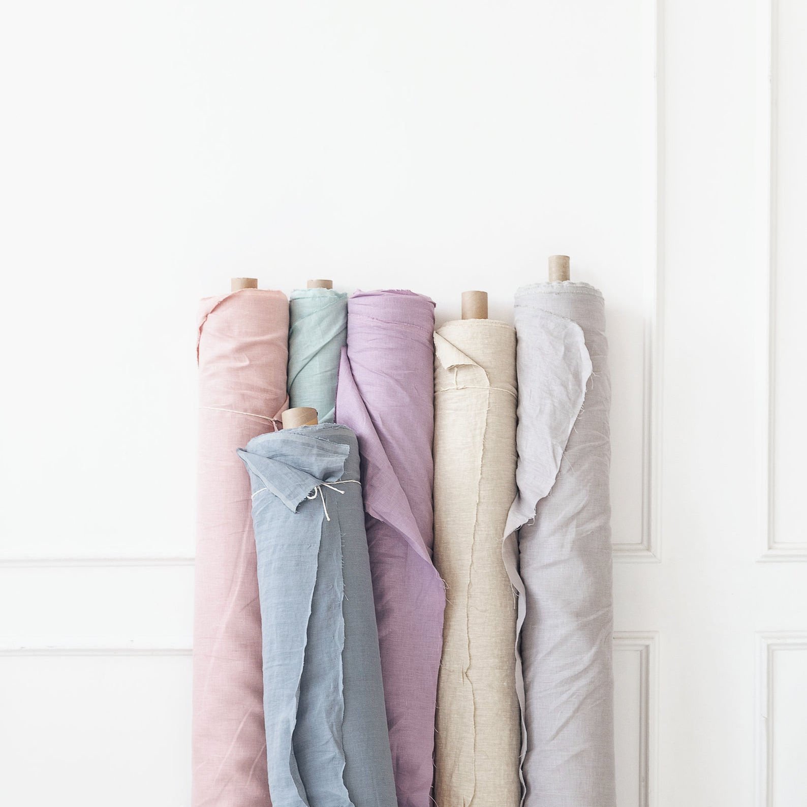 QDTEX Wholesale linen curtain fabric customized 280cm linen fabric for curtains linen
