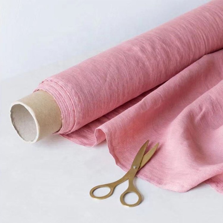 QDTEX Wholesale linen curtain fabric customized 280cm linen fabric for curtains linen