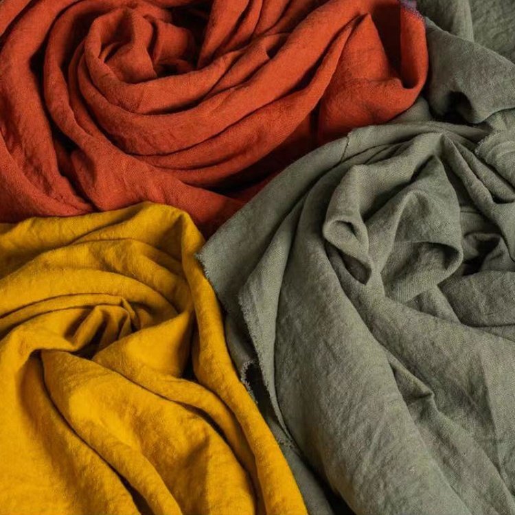 QDTEX Wholesale linen curtain fabric customized 280cm linen fabric for curtains linen