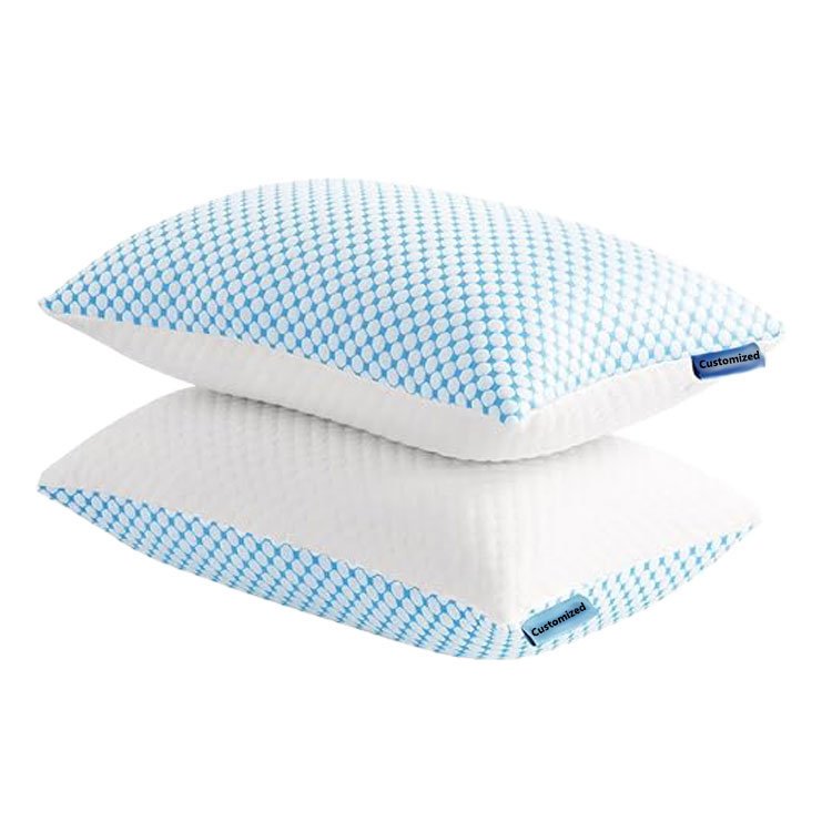 Hot sale wholesale soft shredded memory foam insert filling king size adult queen size foam with blue cotton fabric