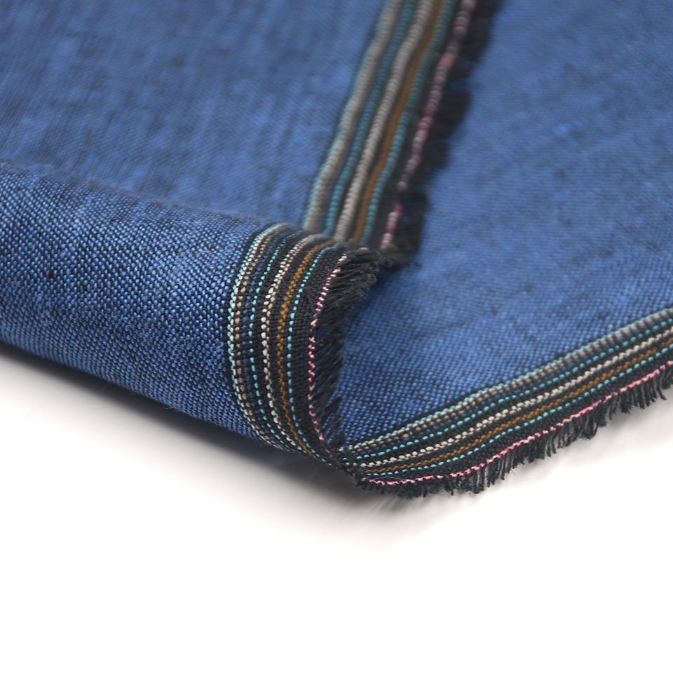 Custom two tone Yarn Dyed Indigo Shirting Wholesale Manufacturer Cheap Price 100% linen woven fabric