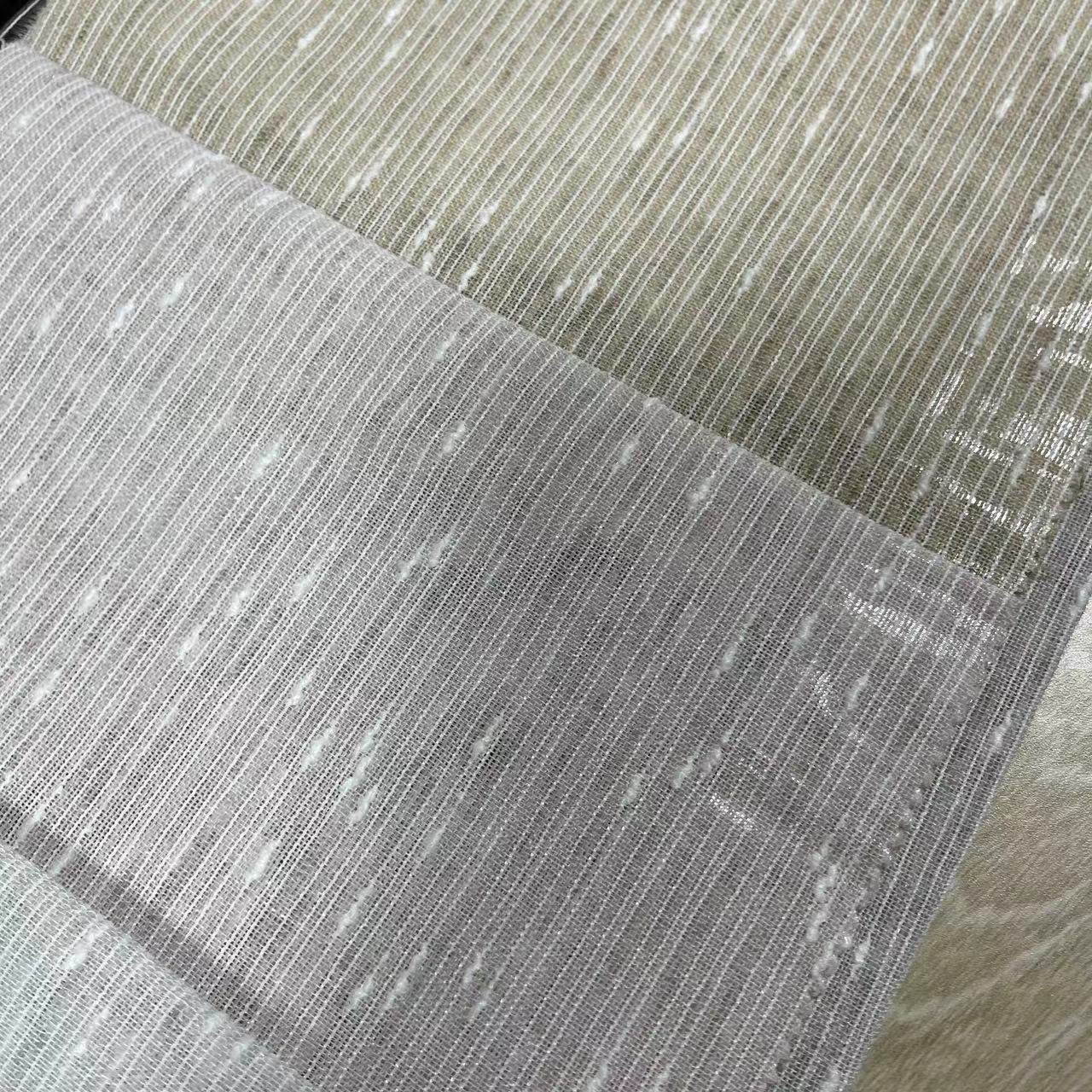 Dot Line Striped Pattern Hotel Flame Retardant Curtain Sheer Fabric