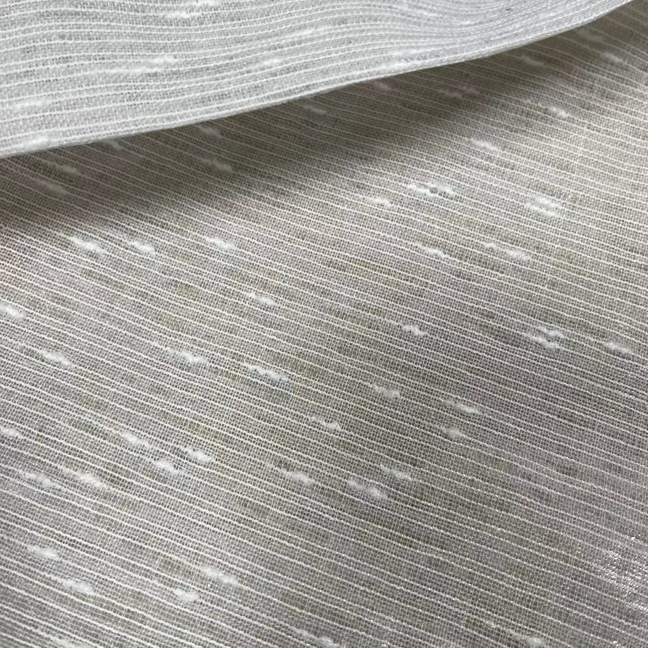Dot Line Striped Pattern Hotel Flame Retardant Curtain Sheer Fabric