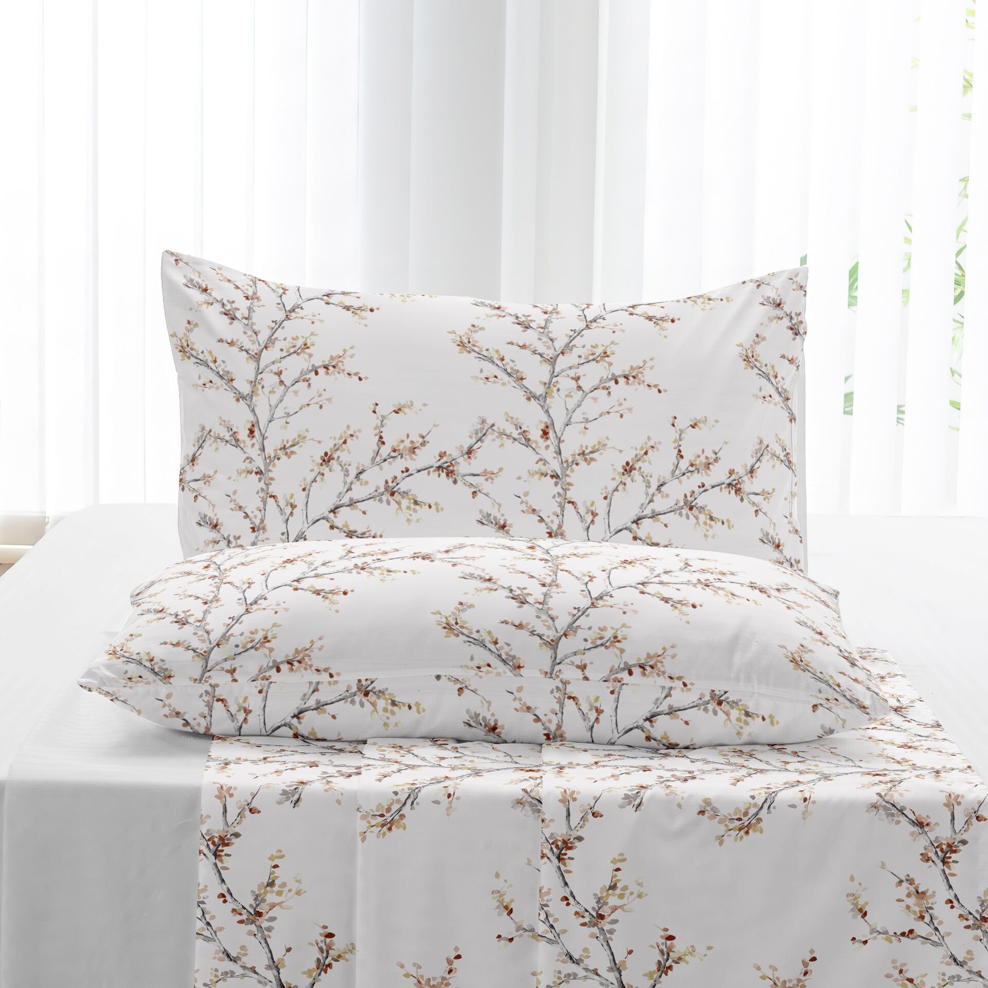 3 pieces white home textiles printed polyester pillow shams bed sheet set supplier