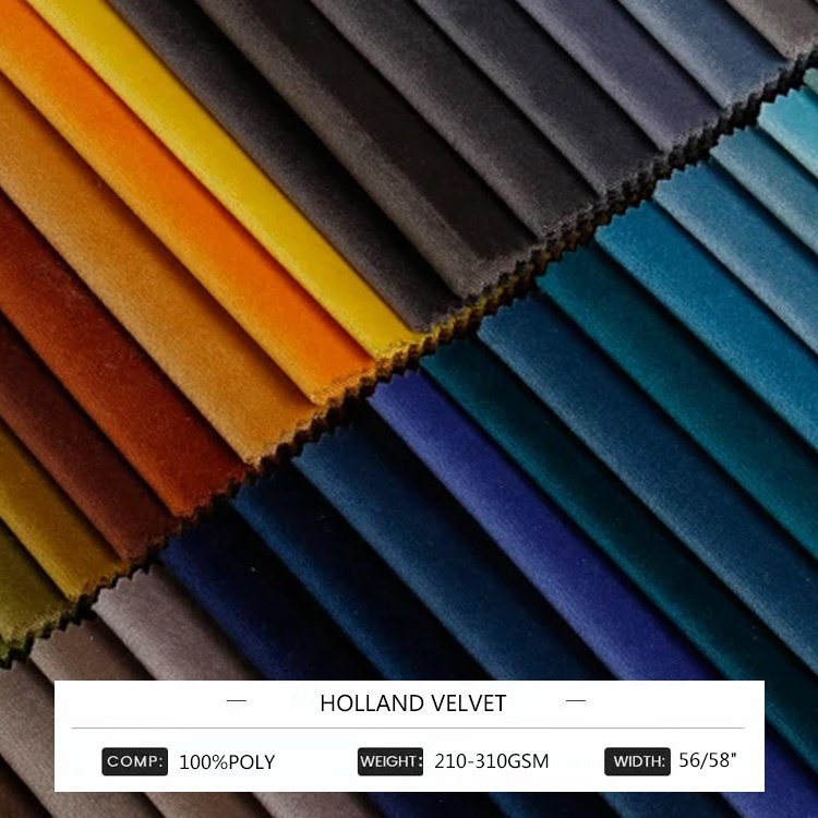 Hometextile 100 polyester velboa plush armchair fabric holland velvet curtain sofa fabrics for upholstery living room furniture