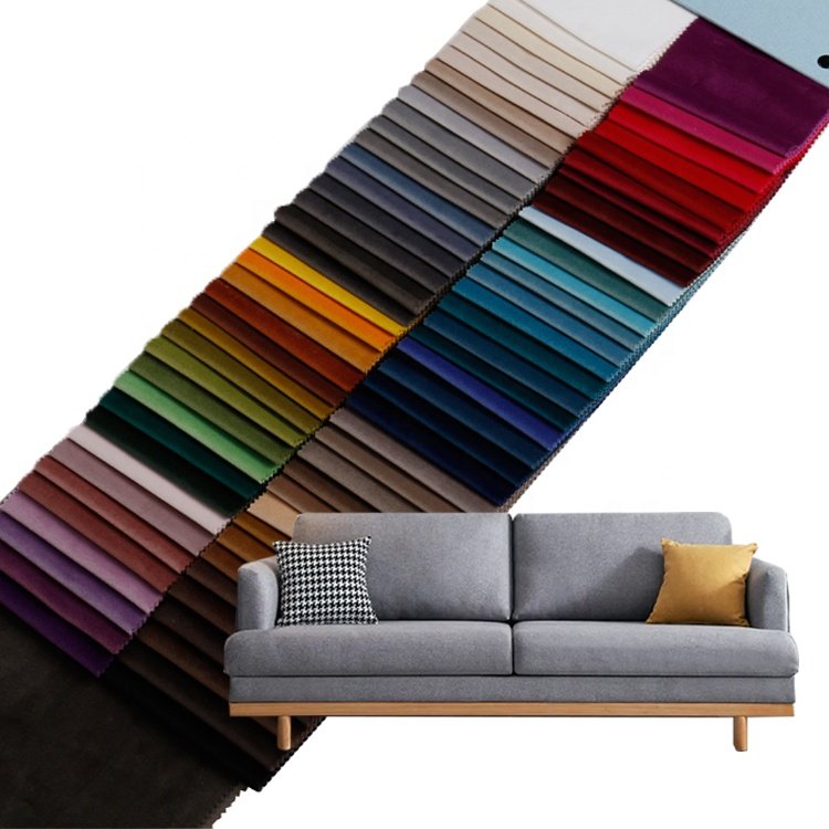Hometextile 100 polyester velboa plush armchair fabric holland velvet curtain sofa fabrics for upholstery living room furniture