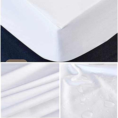 Premium King Knitted Cooling Bamboo Mattress Pad Cover Machine Washable Waterproof Protector Quiet Breathable Softness Hospitals
