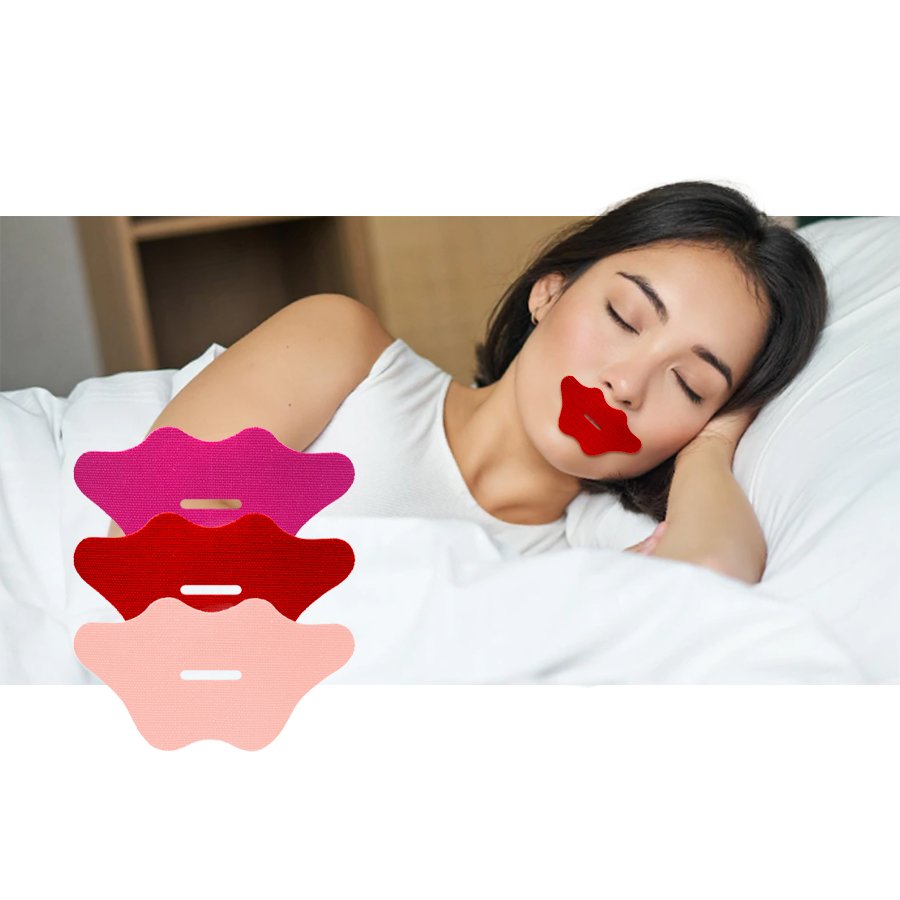 customized sleep tape natural lavender scent mouth strips sleeping breathing right lip shape mouth tape