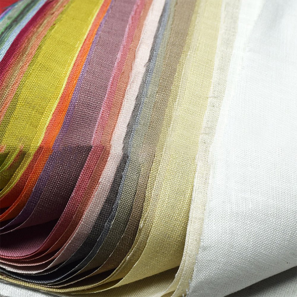 Solid color soft 100% linen fabric organic material pure natural flax for sewing diy handmade clothes patchwork fabric