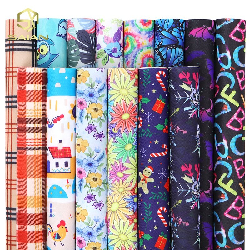 Custom Printed 290D 100% Polyester Fabric Twill Composite Whitening Waterproof Printing Fabric For Bag Material Use