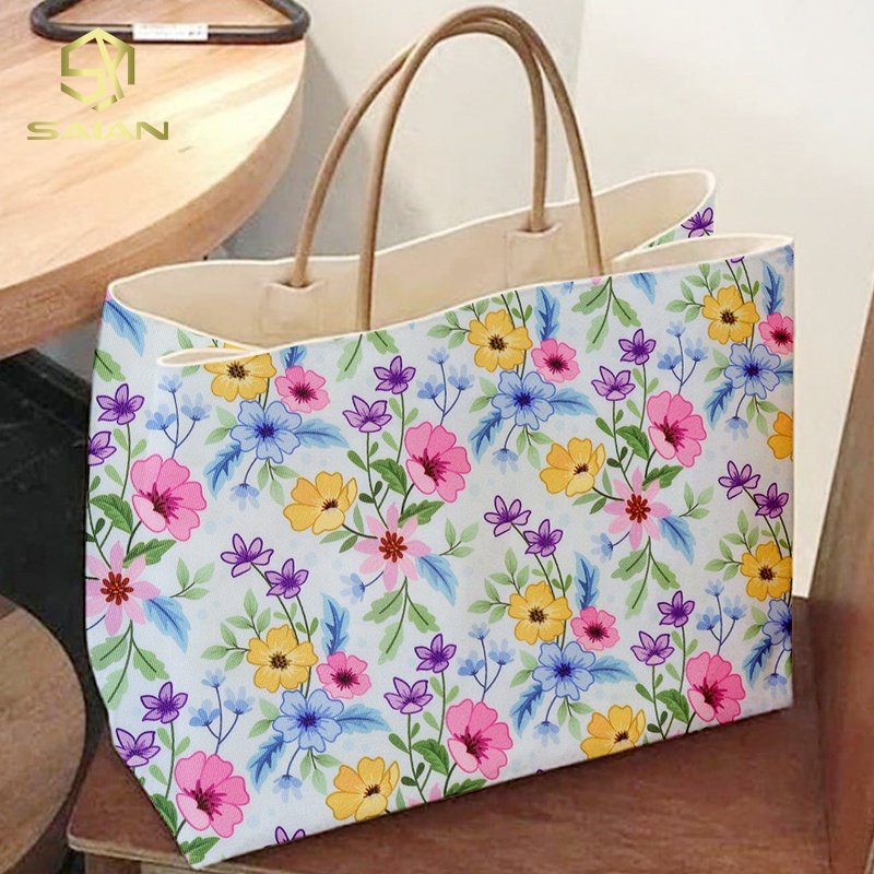 Custom Printed 290D 100% Polyester Fabric Twill Composite Whitening Waterproof Printing Fabric For Bag Material Use