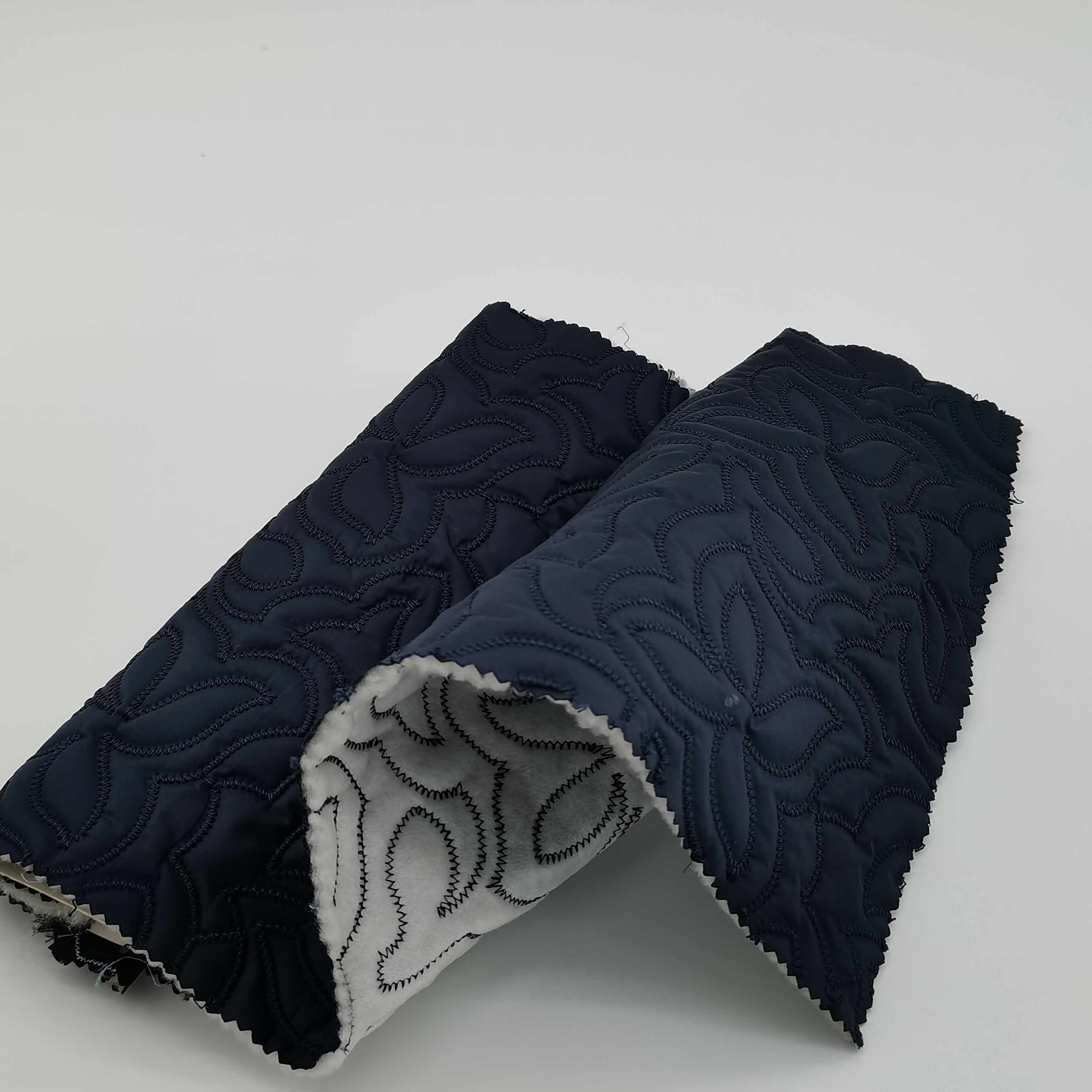 Moquan available black polyester quilt fabric for coat