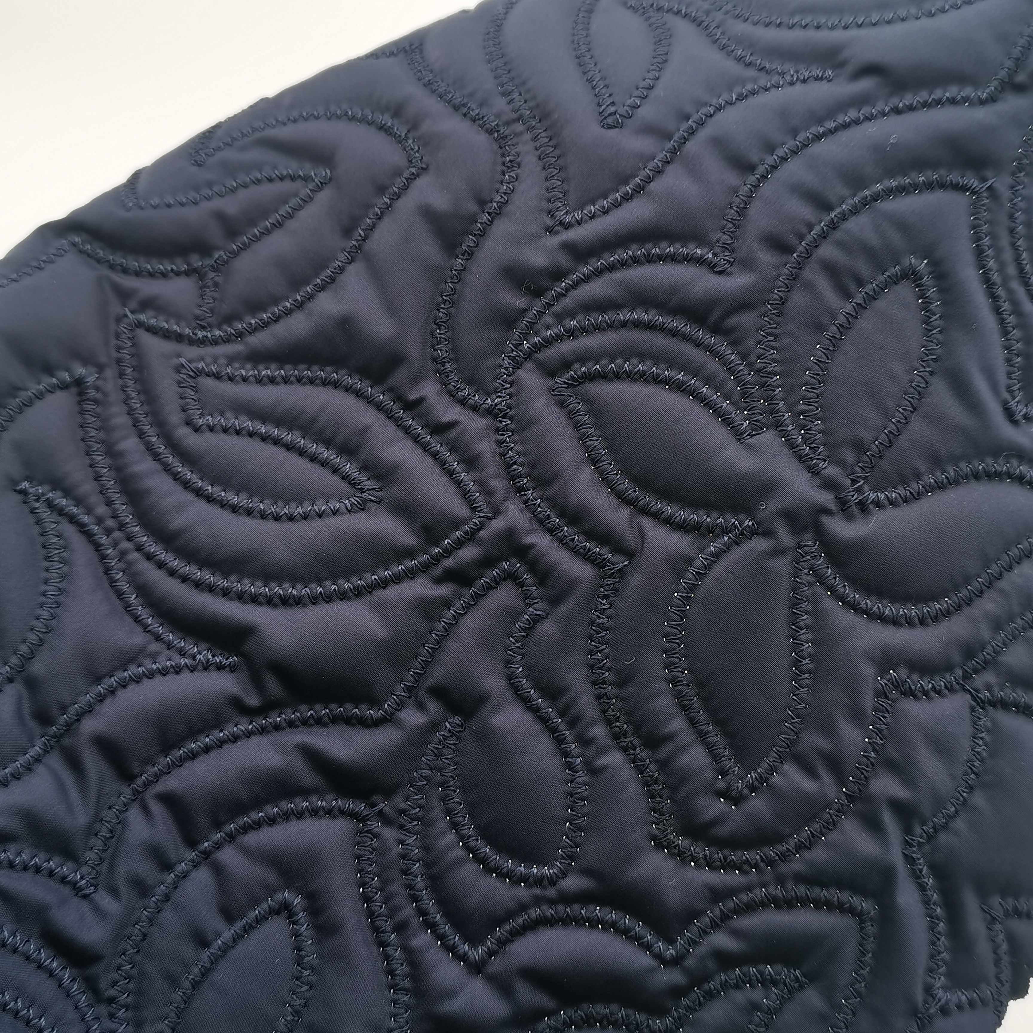 Moquan available black polyester quilt fabric for coat