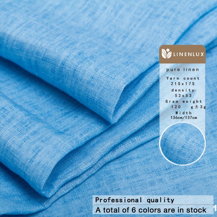 High quality wholesale price garment material cloth shirt skirt natural pure flax linen fabric 100% linen fabric by the meter