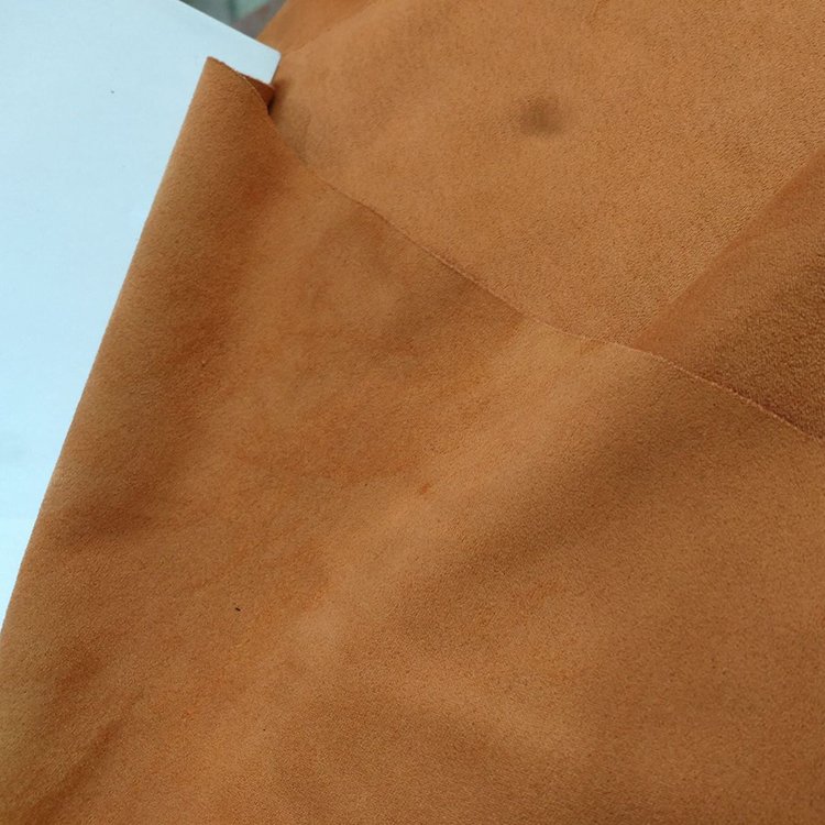 Smooth Microfiber Polyerester Solid Knitted Suede Fabric,Red 100% Polyester Fabric Suede Leather