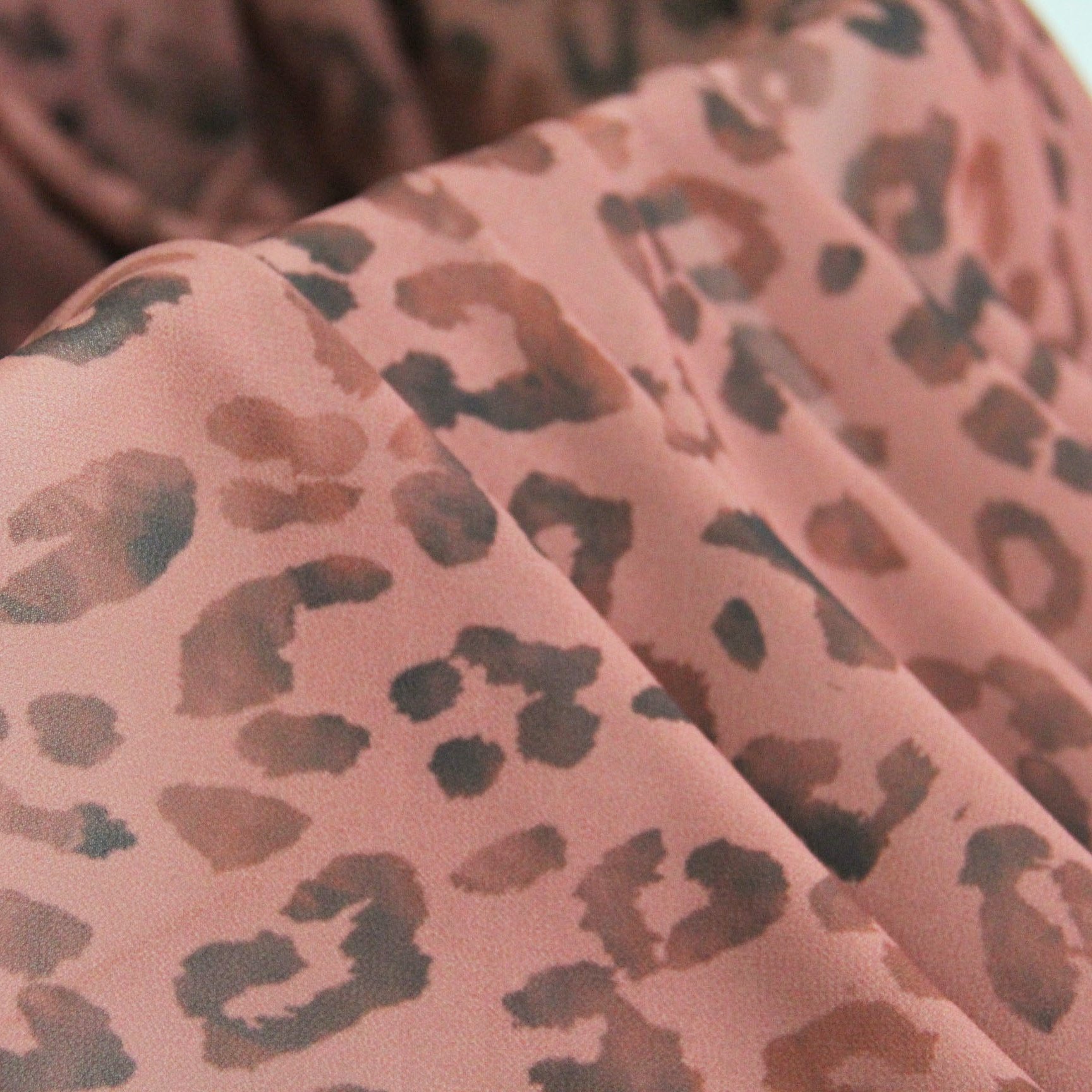 Animal leopard print fabric 75D 100%polyester chiffon print fabric for lady's dress