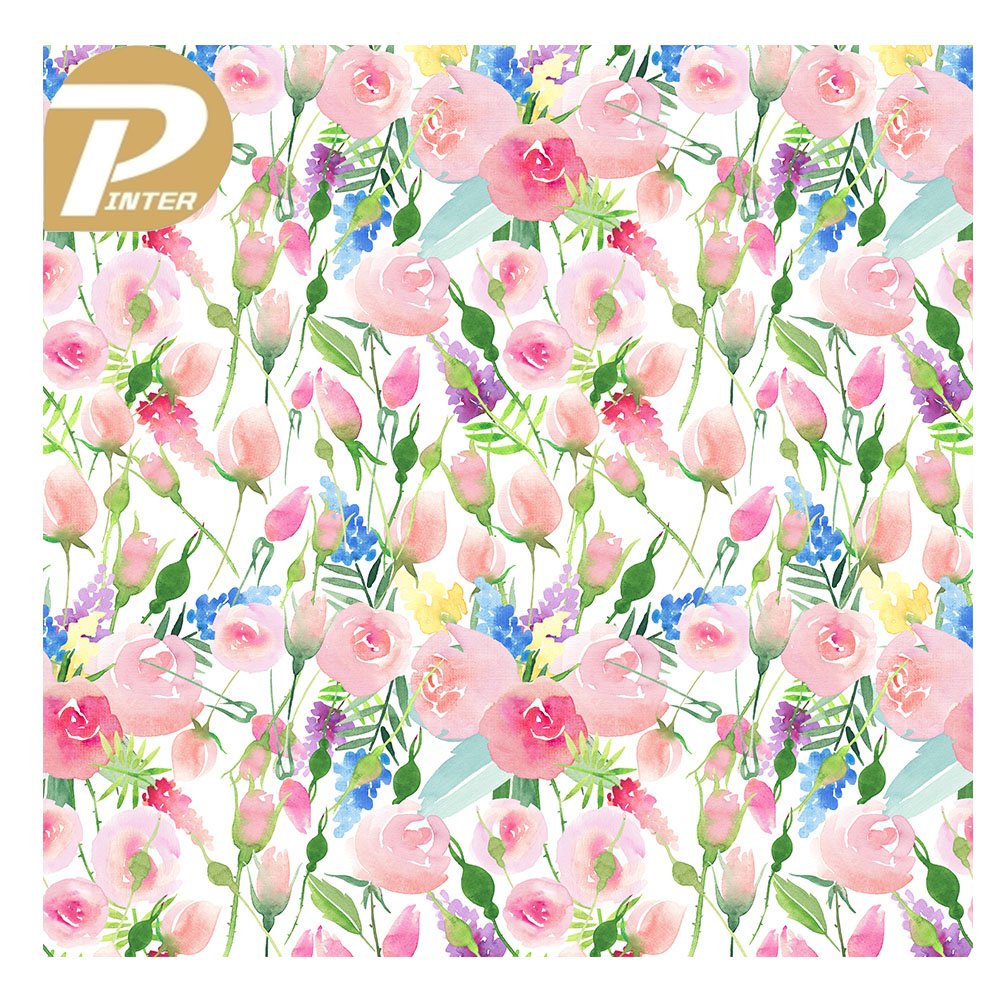 100% Polyester Fabric Customized Designs Printed Comfortable Satin Silk Fabric for Clothing
