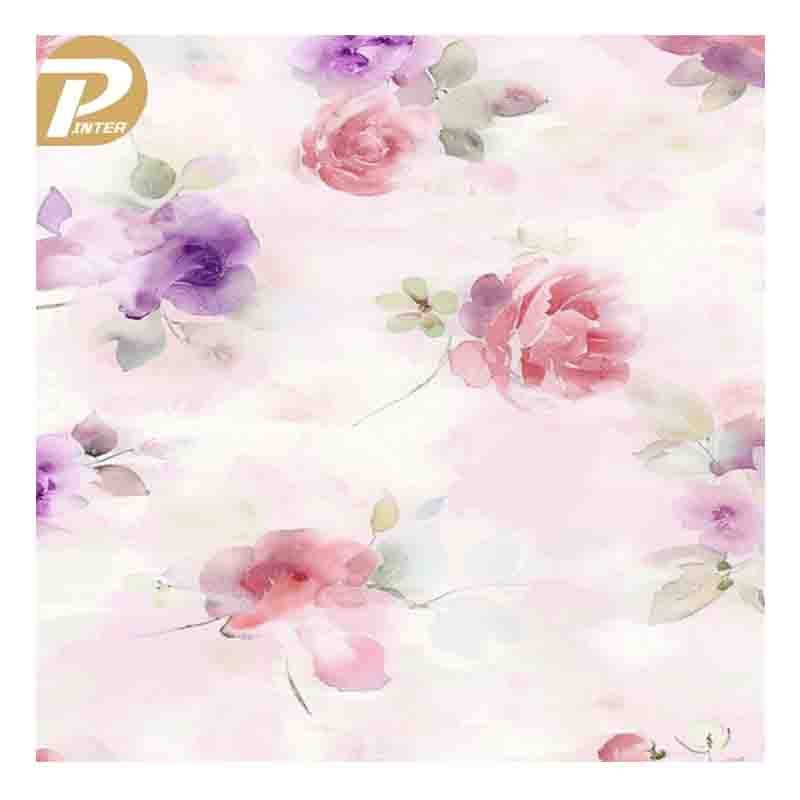 100% Polyester Fabric Customized Designs Printed Comfortable Satin Silk Fabric for Clothing