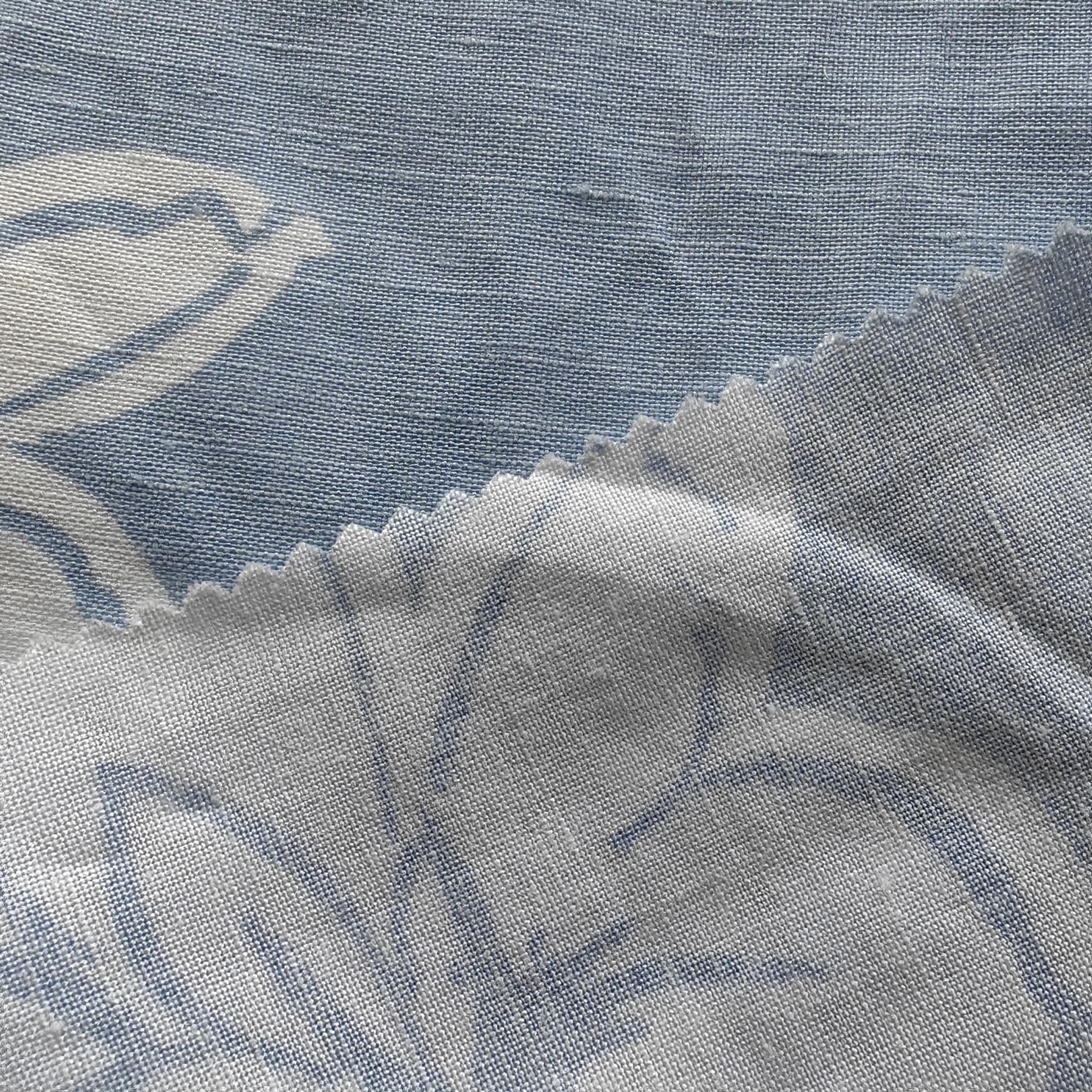Price favorable custom print 180gsm middle weight linen fabric printed linen fabric for clothing