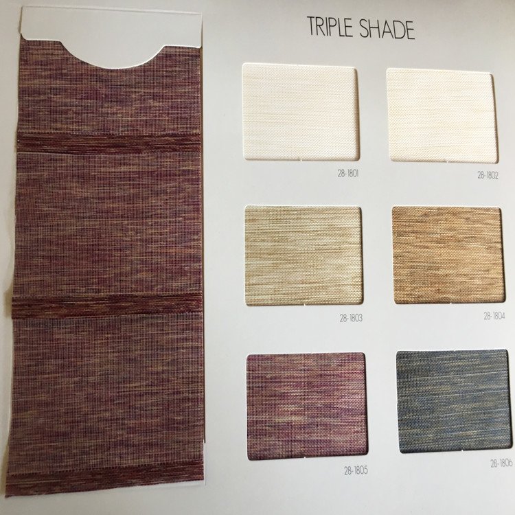 Lithium Battery Motor Electric Triple Sunscreen Shades Blinds Chinese New Year Contemporary French Window Roller Blind Slat