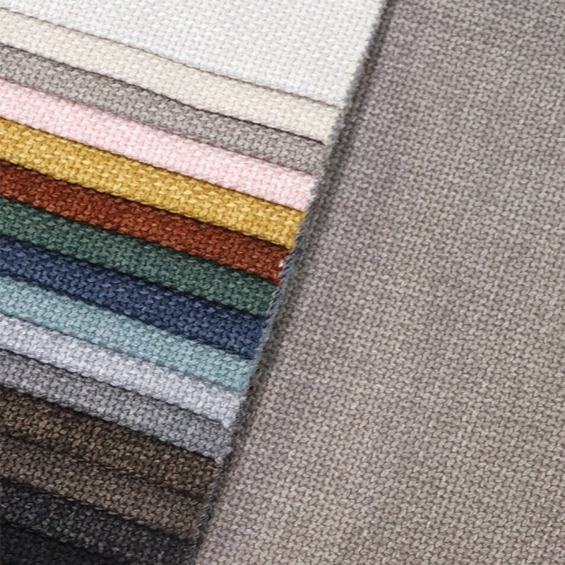 F14-280 Polyester Sofa Woven Upholstery Cloth Decorative Material Fake Linen Car Seat Fabric for Bedding